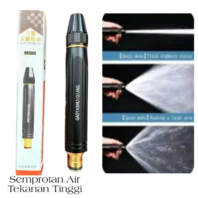 Selang air elastis dop satu set dengan semprotan lurus / Selang semprotan air cuci motor selang dop 5/8 inch Panjang 3-15 Meter 1