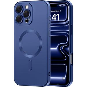 注目 高級感のあるマグネット式ワイヤレス充電対応スマホケース（iPhone X/XS/XR/XS Max/7/8/SE2/SE3/7 Plus/8 Plus/17/16/15/14/13/12/11 Pro Max 対応）ソフトマットな背面・レンズ保護カバー付き
