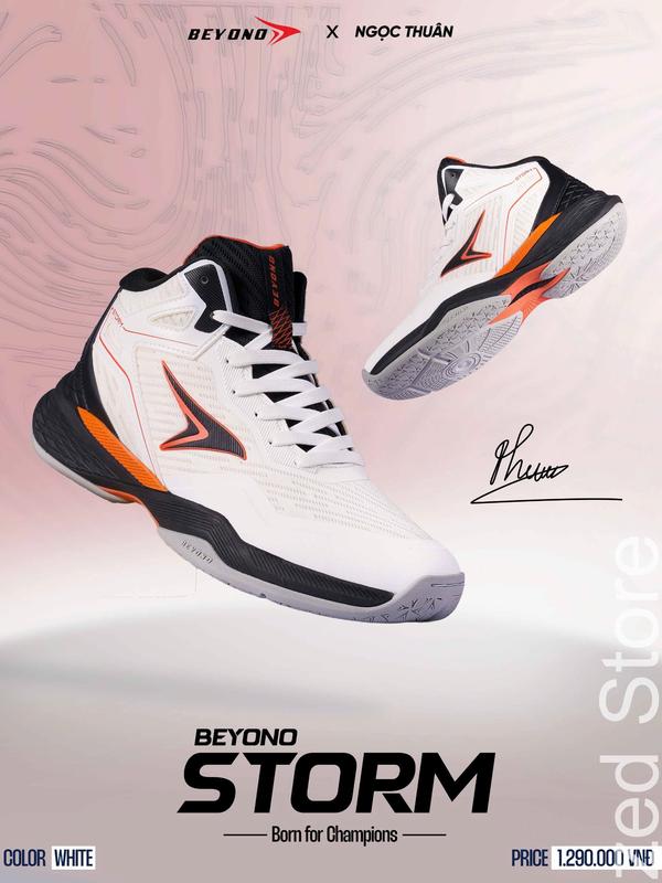   Kèm 3 Quà  Giày Bóng Chuyền Beyono Storm Chính Hãng New 2025 Cao Cấp - Unisex - Giảm Chấn & Bám Sàn 
