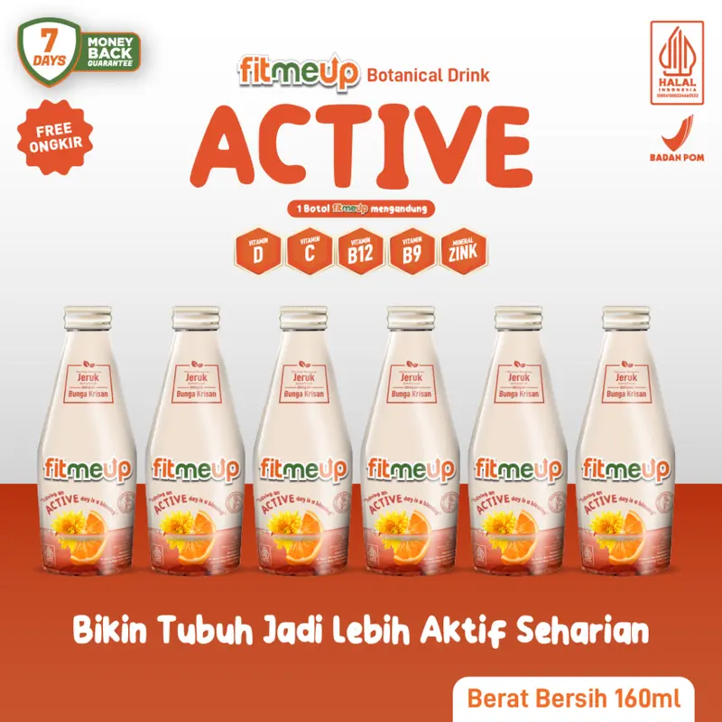 [PAKET TAMBAH ENERGI] 6 Botol Fitmeup Varian Active - Tingkatkan Stamina - Atasi Kelelahan 0