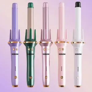 XERON X Cece Virna 28MM CT002 Catokan Curly XERON Otomatis Alat Catok Keriting Rambut Ceramics Curly Hair Styler 28MM Sisir Kriting Merah