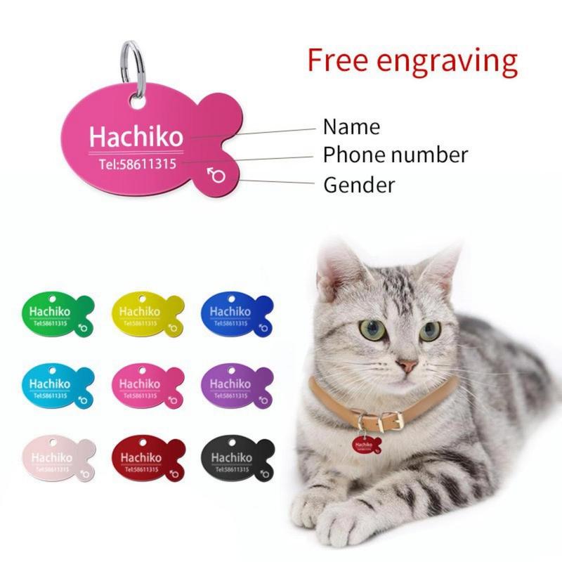 Pet accessories Cat ID Tag Pets Cat ID Name Tags Cat Collar Accessories ...