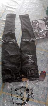 Product Review of Celana jeans denim pria motif sobek straigh slim ripped Stretch Panjang Fit Slimfit Skinny from a**y 3