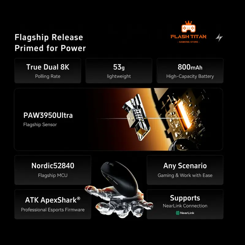 Chuột máy tính không dây ATK A9 Dragonfly - 3 mode kết nối - Có app tùy chỉnh - Sensor max PAW3395 | BigBuy360 - bigbuy360.vn Chuột máy tính không dây ATK A9 Dragonfly - 3 mode kết nối - Có app tùy chỉnh - Sensor max PAW3395 | BigBuy360 - bigbuy360.vn