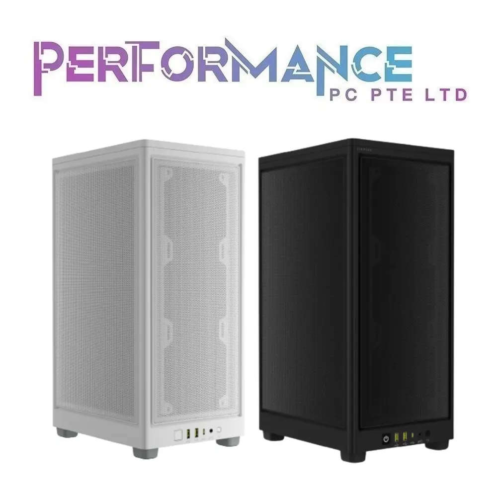 CORSAIR 2000D AIRFLOW Mini-ITX PC Case - White / Black (2 YEARS WARRANTY BY CONVERGENT SYSTEMS PTE LTD)