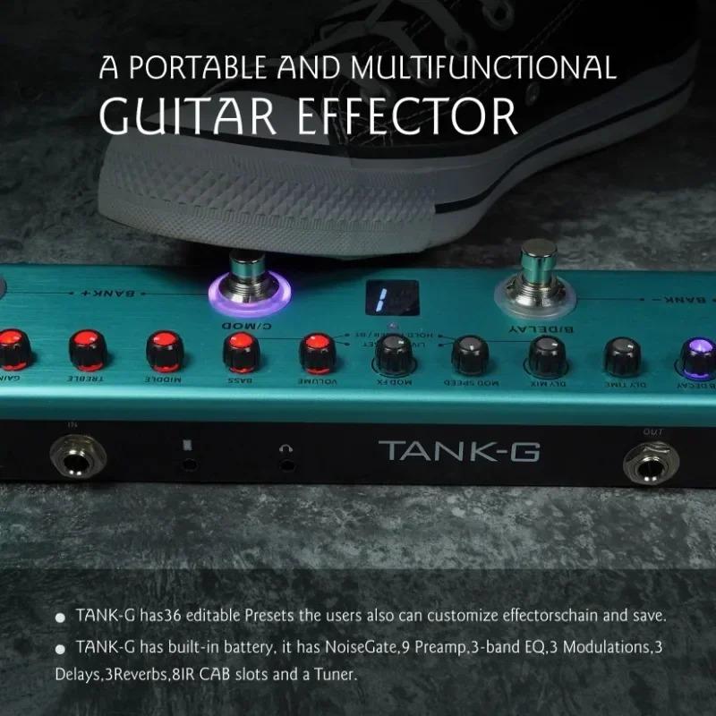 Bàn đạp đa hiệu ứng guitar G xe tăng, YUIMER, Phiên bản mới nhất, Tương thích với M-VAVE và xe tăng B, Bàn đạp bass, Hiệu ứng bộ lọc 5
