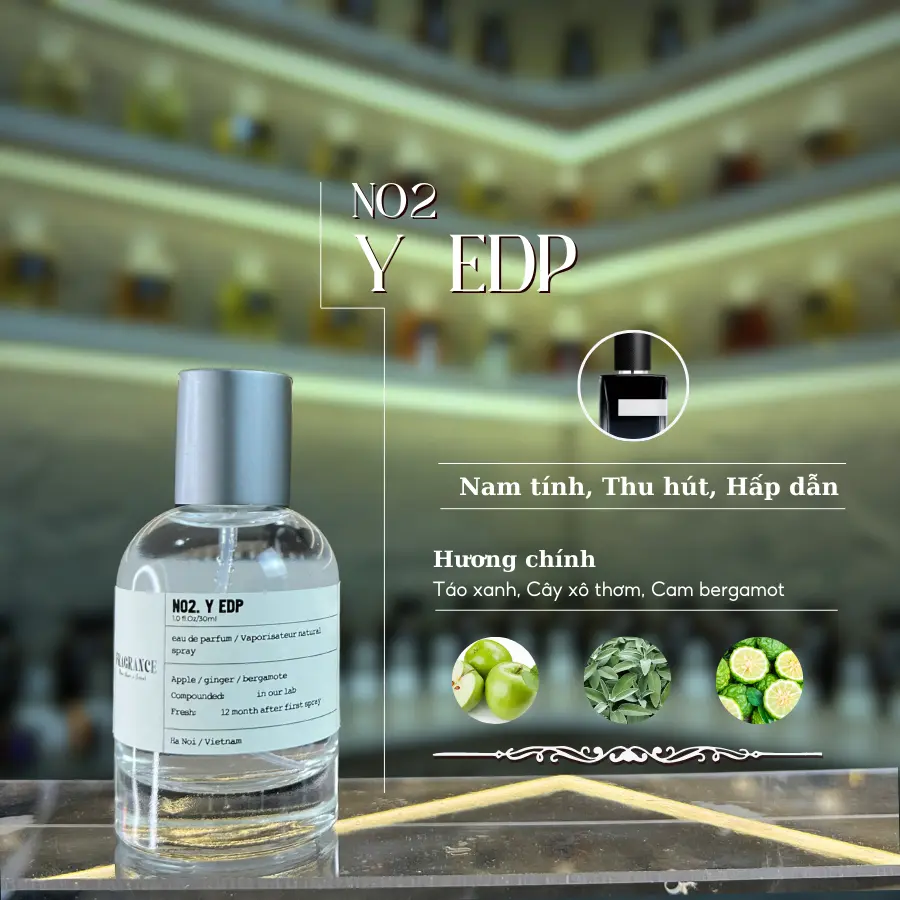 Nước hoa nam Custom Lab Y EDP 30ml phong cách Nam tính Thu hút Hấp dẫn NO.2