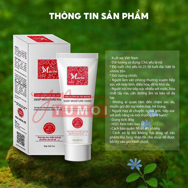 Product Introduction of Kem tay Macbe hỗ trợ dưỡng ẩm da tay mềm mịn và dưỡng móng cải thiện chắc khỏe 6
