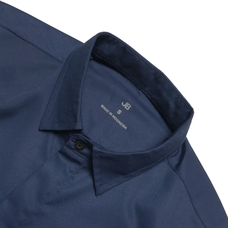 JB - Princeton Shirt Navy- Kemeja Kasual Lengan Panjang Pria 5