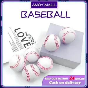 Soft Balls Puith Baseballs Softball Base Ball Soft Hard Ball Bola Kasti Bahan PU Lembut Ukuran 9 Inci untuk Latihan