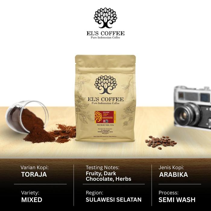 Gambar Kopi Arabika EL'S COFFEE TORAJA 500GR - bean dari El's Coffee Kota Bandar Lampung 5 Tokopedia