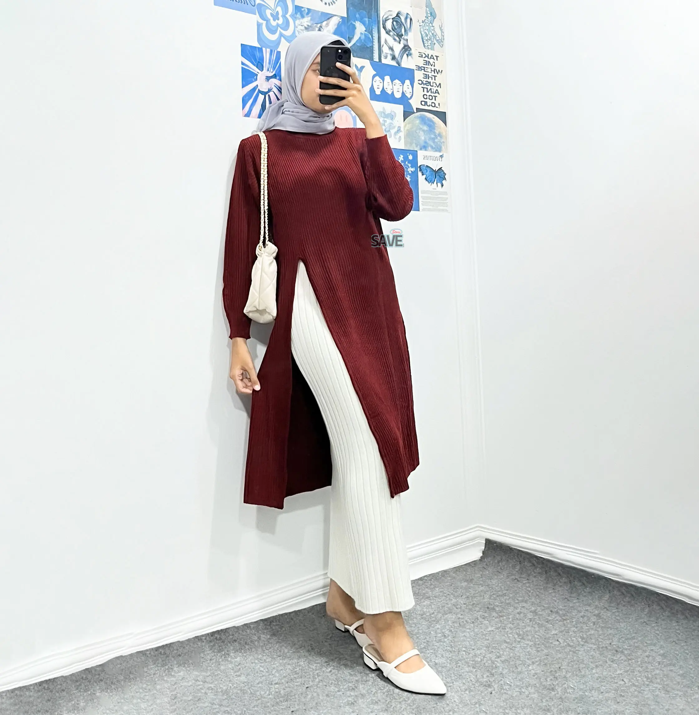 Amira Tunik Knit - Atasan Tunik Rajut