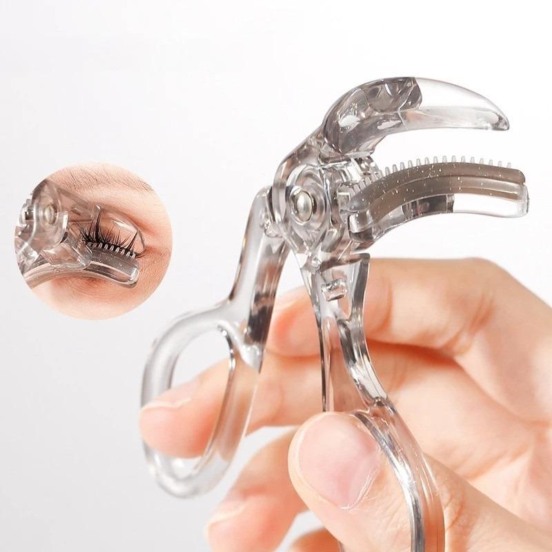 Kẹp Bấm Mi Góc Rộng Có Lược Răng Cưa Bằng Nhựa Giúp Lông Mi Cong Đều Tự Nhiên