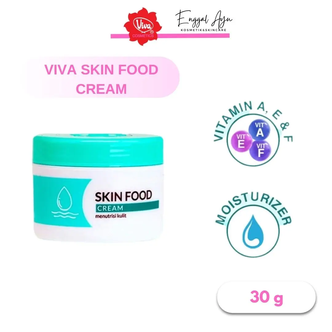 Viva Skin Food Cream 30g, Ceam Menutrisi  melembabkan Kulit Vitamin Pelembab Mencerahkan