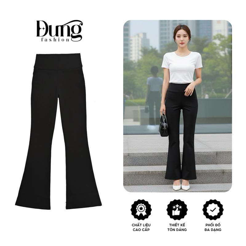 Quần Legging Loe Nữ Dung Fashion L1 : Không Túi ,Nâng V3 ,Cạp Cao 10cm Co Giãn 4 Chiều Ôm Gọn ,Tôn Dáng Cực Chuẩn