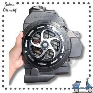Cover Tutup Radiator Vario 110 Karbu Techno Set Spinner Sabit PNP Vario 110 Karbu 2006-2013 Hitam