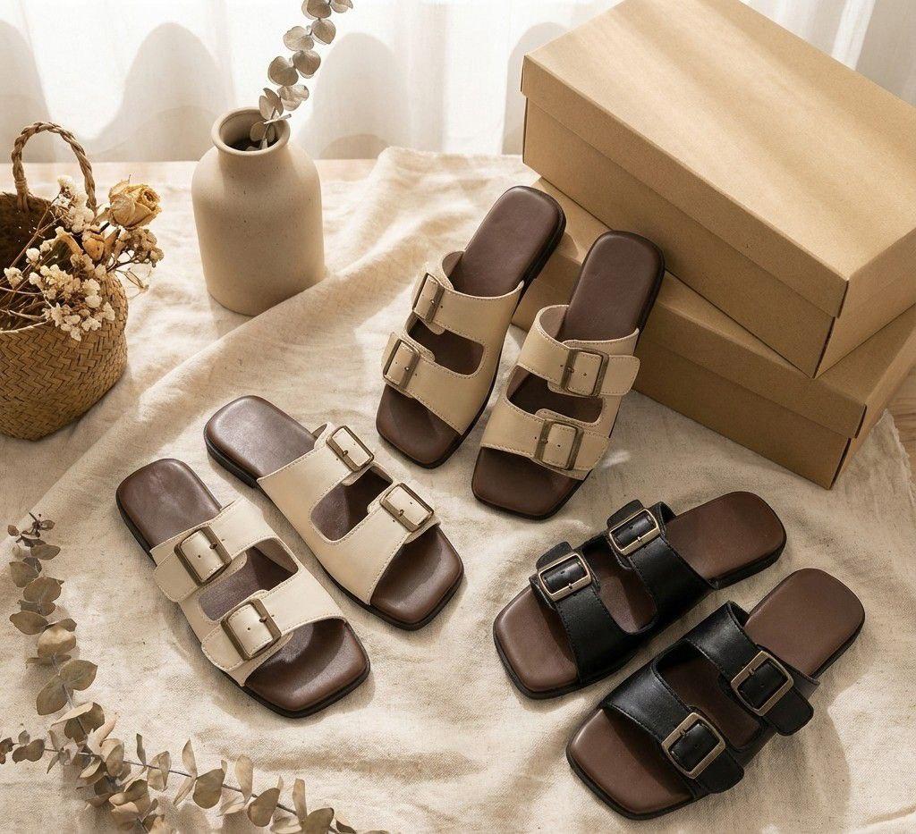 Sandal Teplek Wanta Tali Gesper Sandal Flat Kekinian