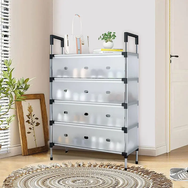 Giá Để Giày, Thiết Kế Nhiều Tầng Đơn Giản, Trong Suốt, Thích Hợp Sử Dụng Trong Ký Túc Xá, Sử Dụng Trong Nhà, Phòng Cho Thuê, Chống Bụi, Tủ Giày