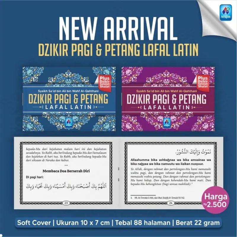 A7 Mini - Dzikir Pagi Petang Lafal Latin Saku Praktis - Pustaka Arafah Quran