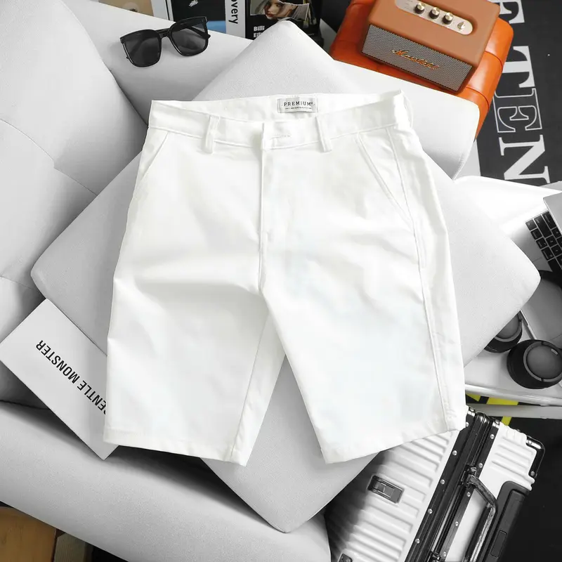 Quần Short Kaki Nam Slim Fit PREMIUM - Form ngang gối, Chất liệu kaki mềm mịn, co giãn, thấm hút mồ hôi tốt Menswear 0