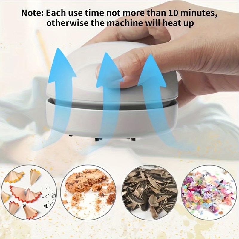 Product Introduction of Desktop Vacuum Cleaner USB Charging With VacuumNozzle Cleaning Brush Suitable For Car Cleaning And Desktop Dust Removal 4