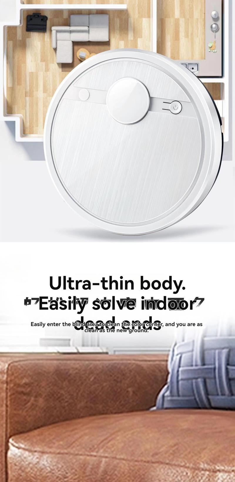 Product Introduction of Sweeping and mopping robot Household cleaning machine Lazy portable multi-functional intelligent robot vacuum cleaner 9
