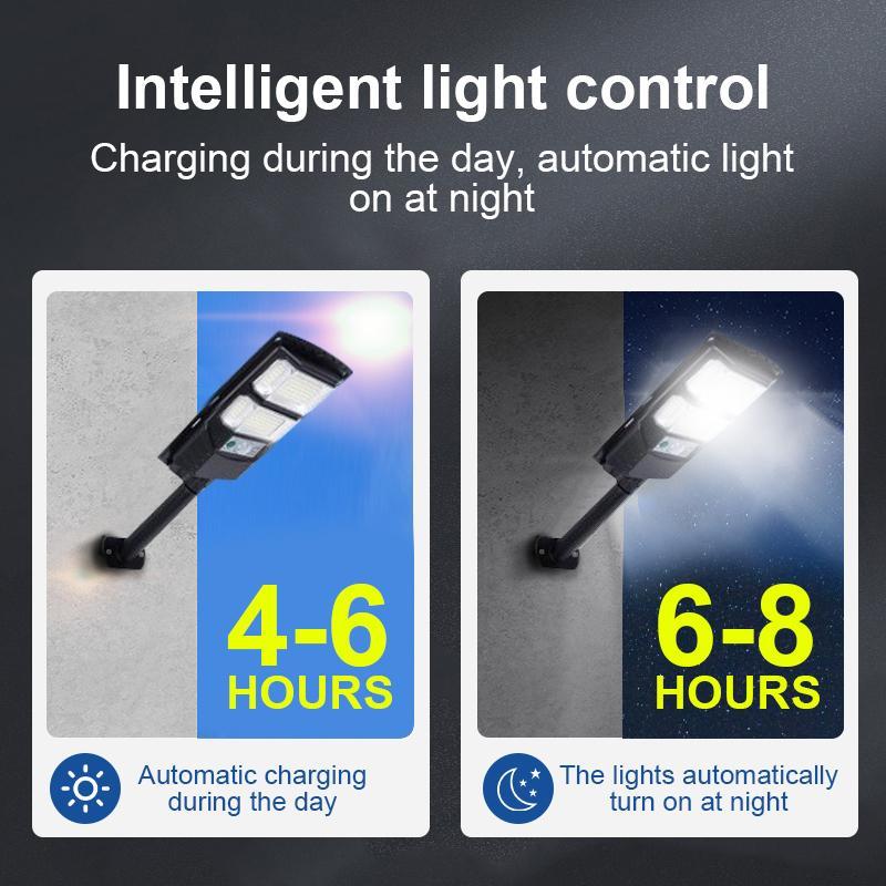 Solar Powered Outdoor Street Light, Ultra-bright LED Garden Light, Outdoor Solar Light with Motion-Sensor, Outdoor Lighting for Garden, Yard, Patio 3