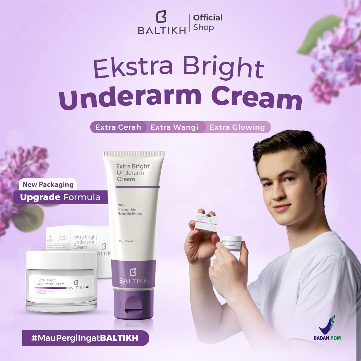BALTIKH Pemutih Keti. dan Slengki.- Extra Bright Underarm Cream with Bakuchiol Extract + Niacinamide & Collagen Ekstra Cerah dan Wangi Pencerah Ketiak