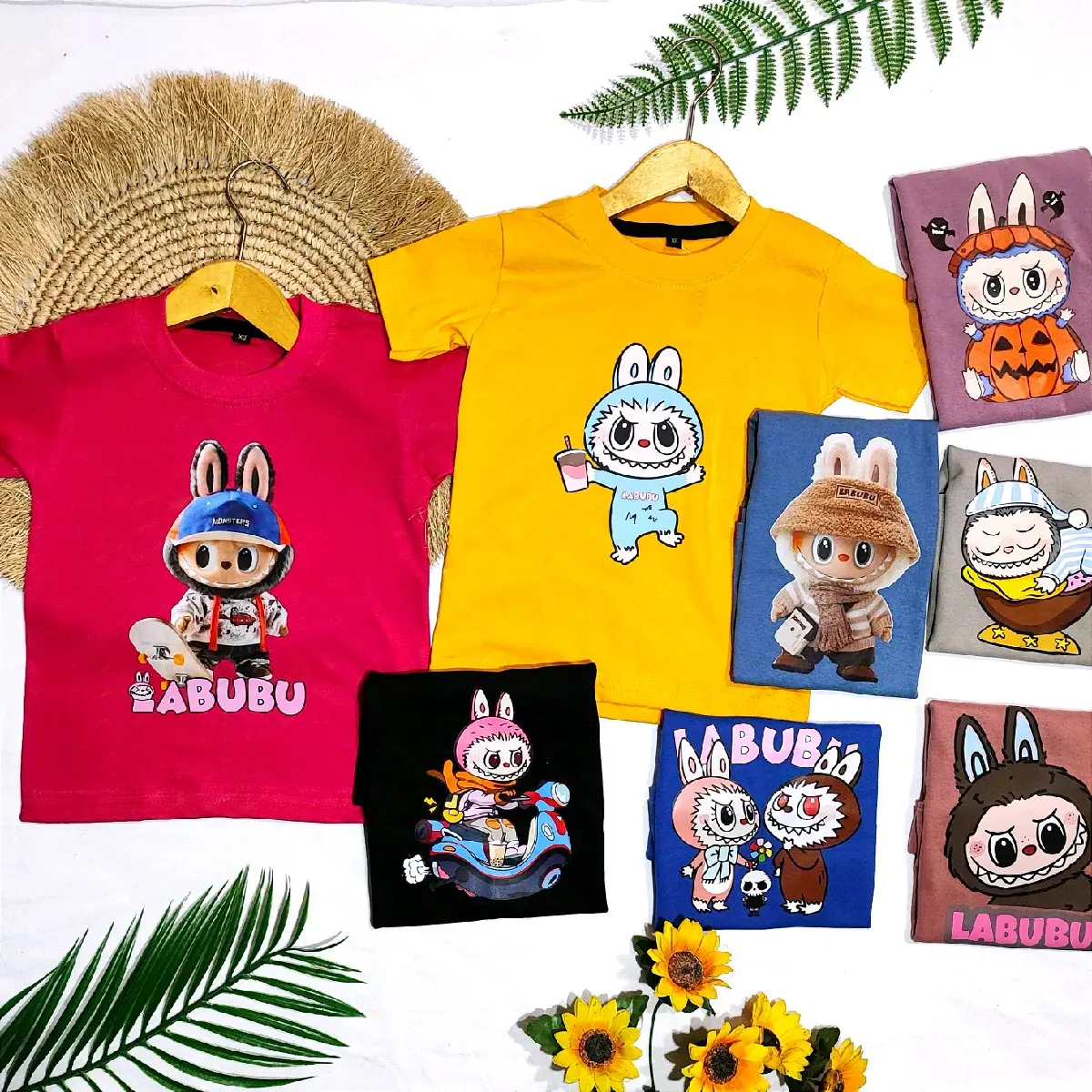 Paket bundel kaos labubu 100k 8pc kaos anak murah Fashion Pakaian