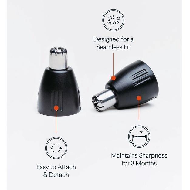 The Meridian Up-Here Nose & Ear Trimmer Replacement Tip (1 Replacement Tip) Sharp Reusable Blades 3