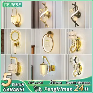 Lampu Dinding Kristal Modern Pelindung Mata 3 Warna Lorong Lampu Dinding Kamar Tidur Hias