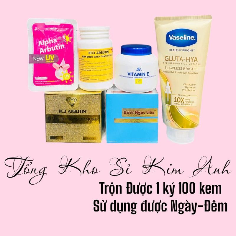 COMBO KEM BODY TỰ TRỘN BẠCH NGỌC LIÊN XANH trắng nhanh