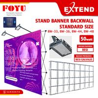 Gambar Extend BW-33 BW-36 BW-44 BW-48 Stand Display Banner Poster Event Jumbo Standard Size Backwall 230x230 230x460 305x305 305x605 cm Backdrop Indoor Spanduk Baliho Outdoor Portable - BW-33 + 18 pengunci rangka dari Foyu Photo Kota Administrasi Jakarta Selatan 1 Tokopedia