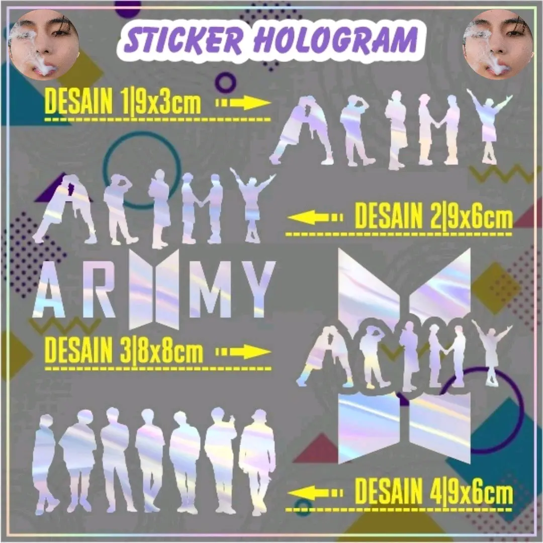 STIKER LOGO BTS BUTTER HOLOGRAM