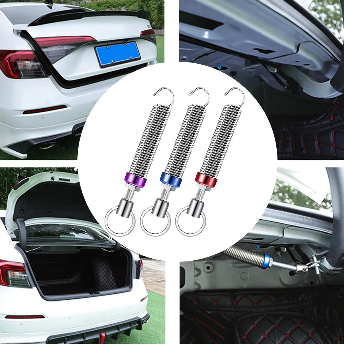 Car trunk automatic lifter three-box car trunk spring tailgate modified tension spring lifter