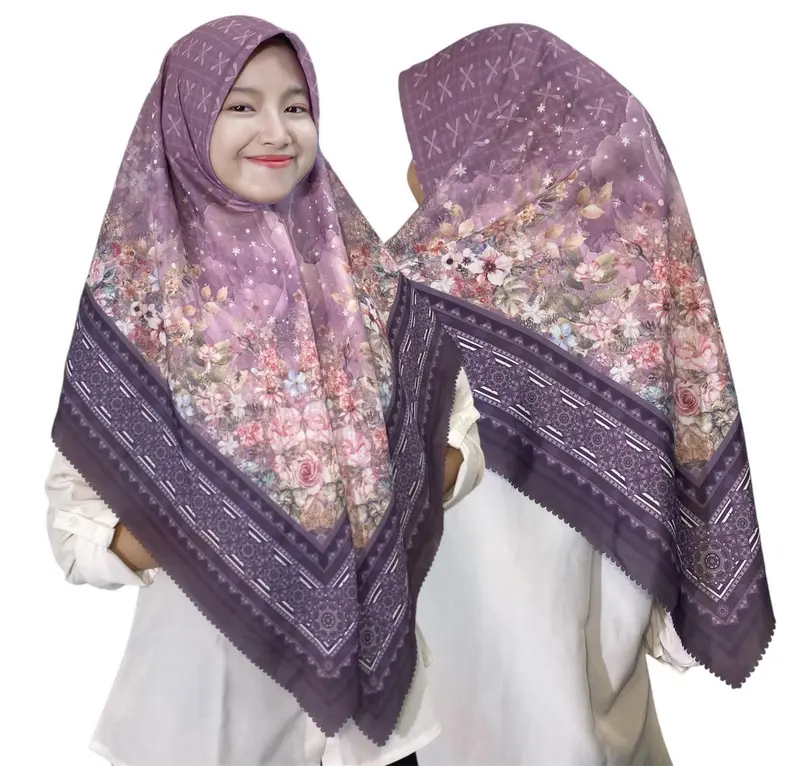 Hijab/Kerudung HANNA/POPPY Segiempat Wanita Bahan Voal dan Berkualitas PREMIUM LASER CUT FINISHING 3