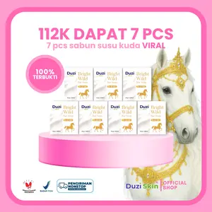 Duzi Skin - Sabun Susu Kuda - Bright Wild Bar Soap Horse Milk 7 PCS