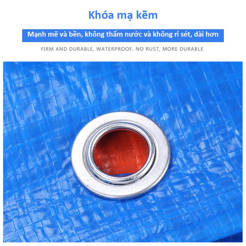 VWMA Bạt che nắng che mưa , bạt chải sàn , bạt xanh cam quy chuẩn  Quốc đã được ép viền đóng khoen góc 3