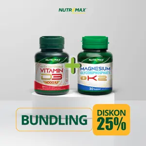 Paket Bundling Nutrimax Vitamin D3 4000 Nutrimax Magnesium Glyserophospate Plus K2