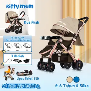 Kitty Mom Stroller Bayi Travelling Newborn | Kereta Dorong Anak Lipat | Stroler Bayi Praktis Multifungsi