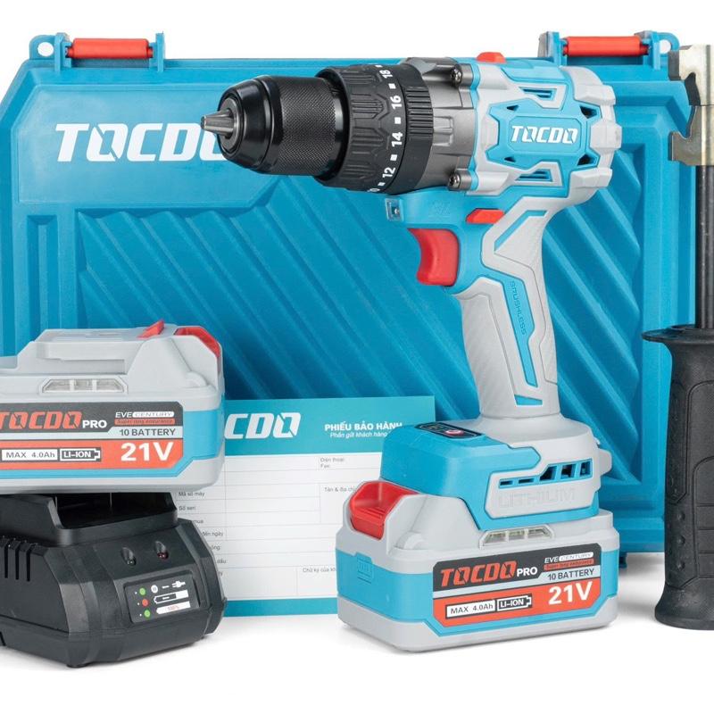 Máy khoan pin 13mm lực 170N.M TOCDO PRO 3 chức năng -chống lật cổ tay 13 chân pin phổ thông M21