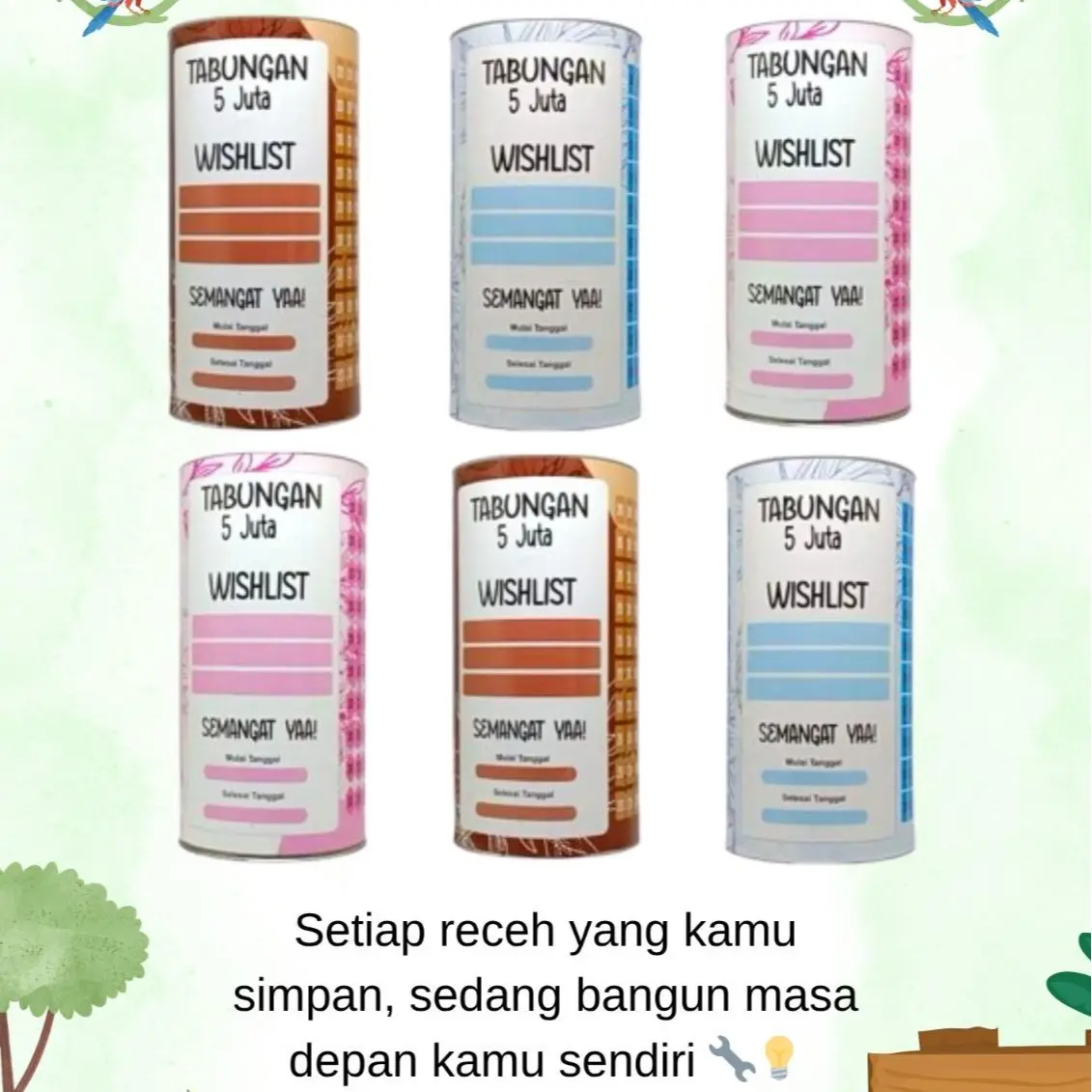 CELENGAN MEDIUM SHORT TARGET VIRAL KECIL MURAH MINIMALIS PRAKTIS UK : Tinggi 14 cm Diameter 8 cm tabungan  target  5  juta tabungan  bening  aesthetic sedekah Mainan Anak mesin atm Sidik beli tabung gambar cekelan duit