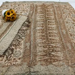 KAIN BATIK CAP JUPRI PALEMBANG SET SELENDANG KECIL BAHAN VISCOS SEMI SUTERA