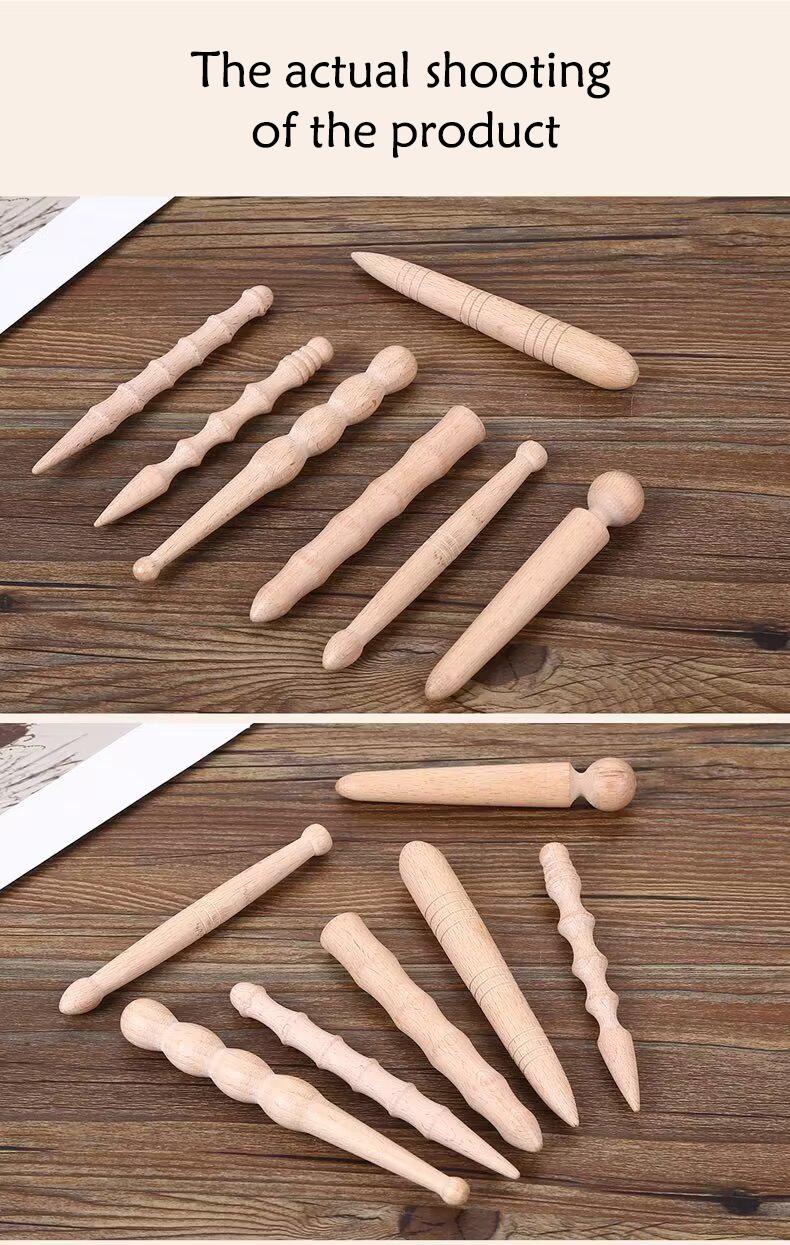 Product Introduction of Wooden massage stick Acupoint massage stick 3