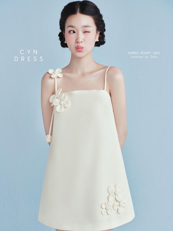 JOIE DES ROSES - Váy hai dây hoa nổi dáng suông CYN DRESS