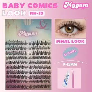 MYGUM bulumata SERI NH 15 Baby comics look bulumata palsu lentik D curl bulu mata lembut dan ringan premium eyelash extension