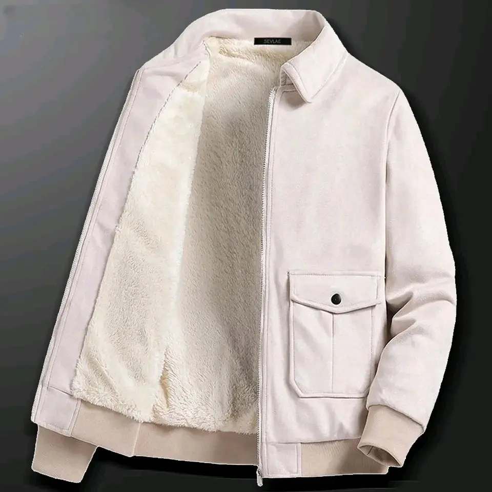 JAKET BOMBER Slimfit CASUAL BULU JAKET BOMBER PRIA LAPISAN DALAM BULU JAKET BOMBER CASUAL BAHAN Katun Santai Polos Hitam Putih JAKET Musim dingin ghost  windbreaker