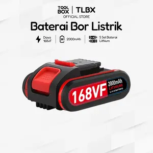 TLBX Baterai Lithium 168VF 2000mAh untuk Bor Cordless/Elektrik Drill Mesin Bor Tanpa Kabel Alat Listrik
