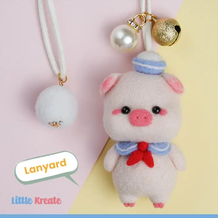 Needle Felt Doll #03 - Little Kreate DIY Needle Felting Set - Wool Felt Handmade Craft Kit - Paket Felt Boneka Jarum Tusuk