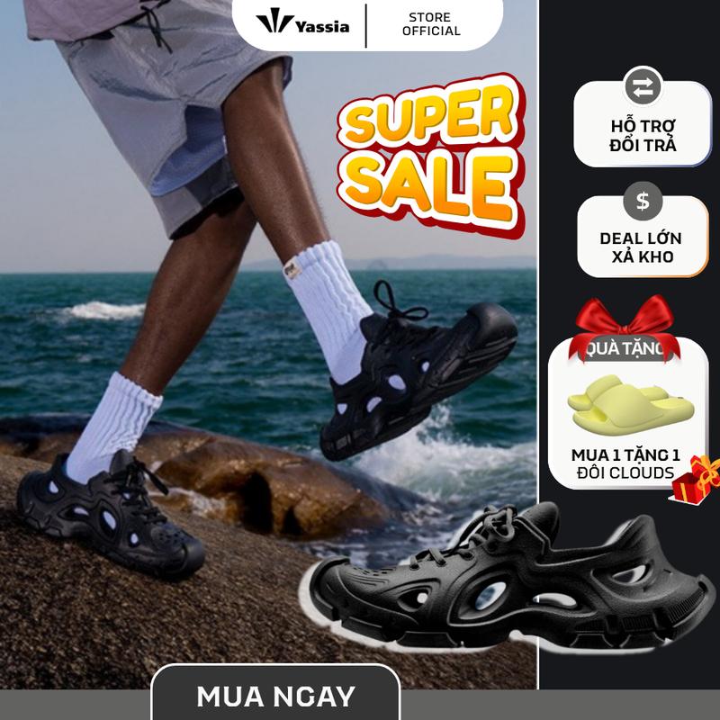 DÉP ĐÚC YASSIA T-REX EVA CAO CẤP - XU HƯỚNG THỜI TRANG - DÉP NAM NỮ ĐẾ BẰNG - YASSIA OFFICIAL